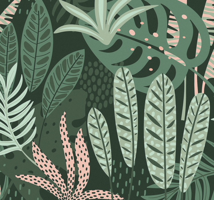 Dining room blind with tropical palm design - TenStickers