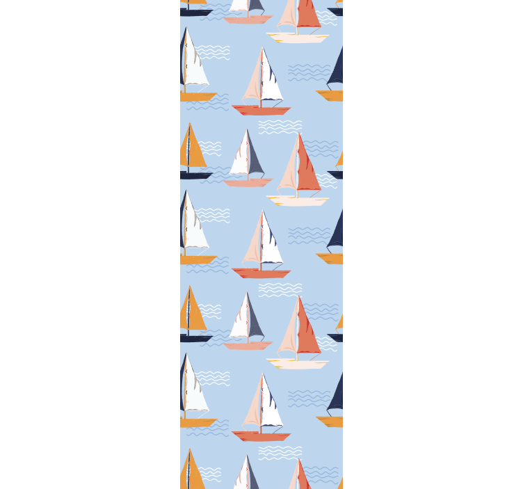 Blind children happy sailboat pattern - TenStickers