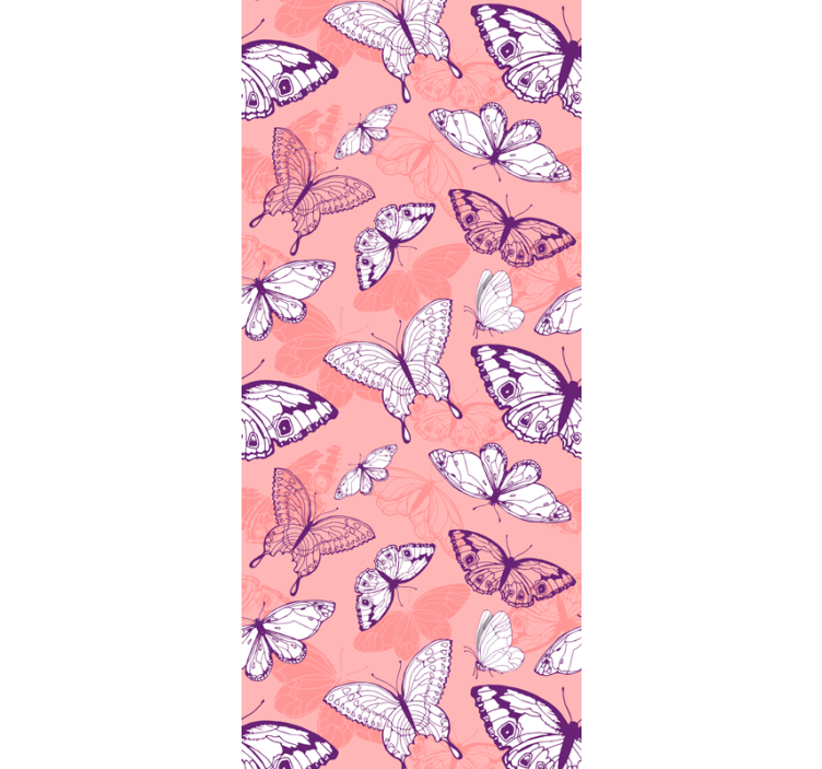 Blind children purple and pink butterfly layers - TenStickers