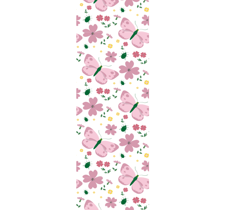 Blind children delicate pink flower and butterfly pattern - TenStickers