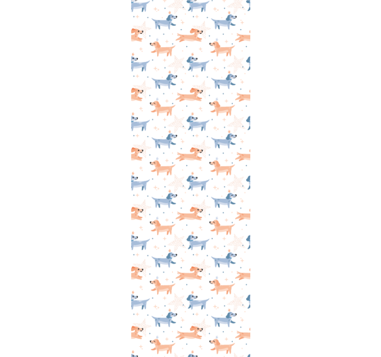 Blind children with cute crowned dogs - TenStickers