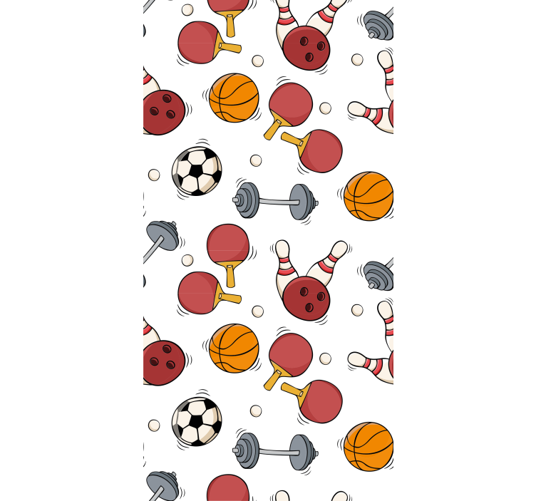 Blind children sports equipment in doodle sketch style - TenStickers
