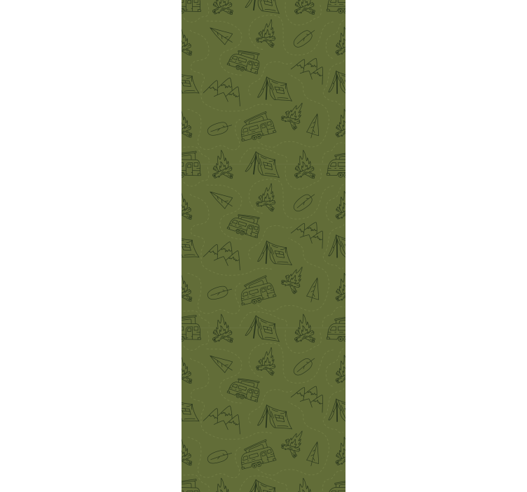 Blind children camping gear in the mountains green - TenStickers