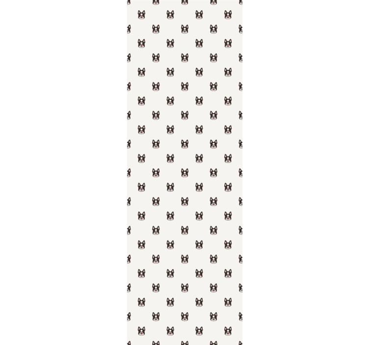 Blind children french bulldog cartoon design - TenStickers