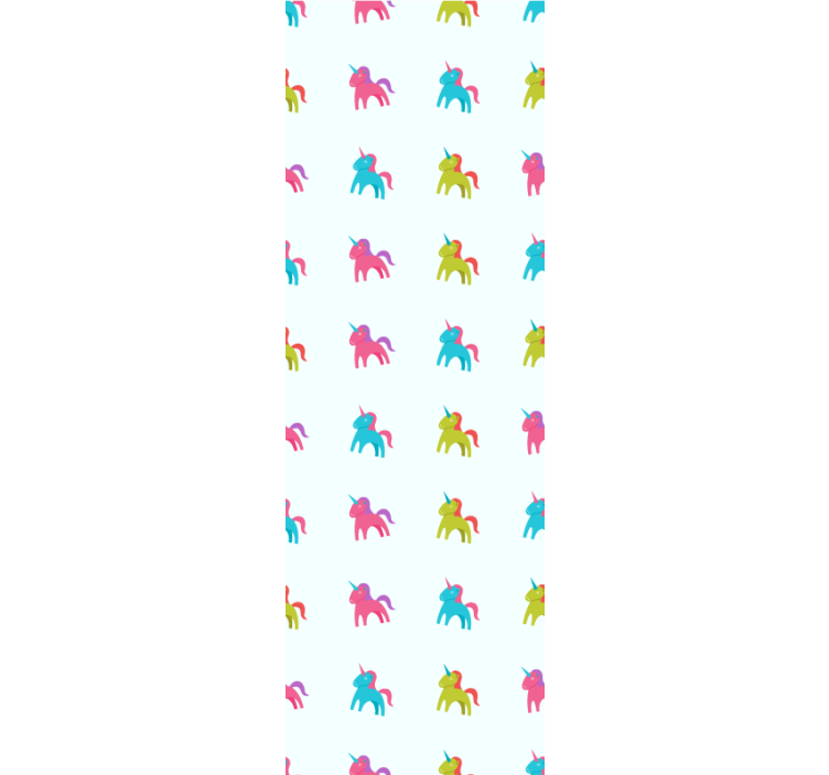 Blind children unicorns on blue background - TenStickers