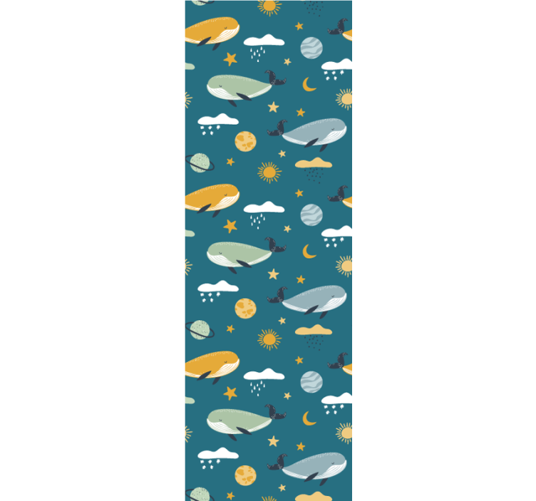 Blind children trendy whale pattern - TenStickers