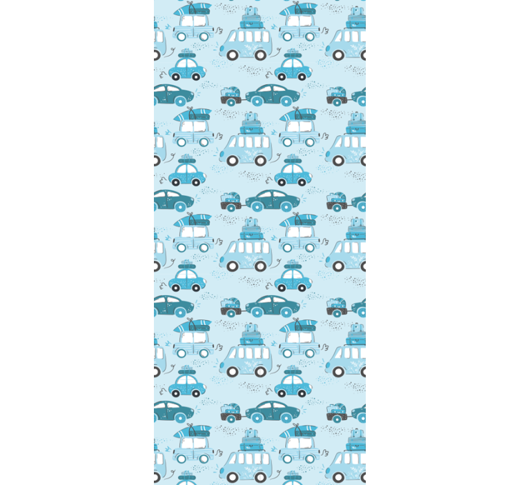 Blind children blue city vehicles nordic style - TenStickers