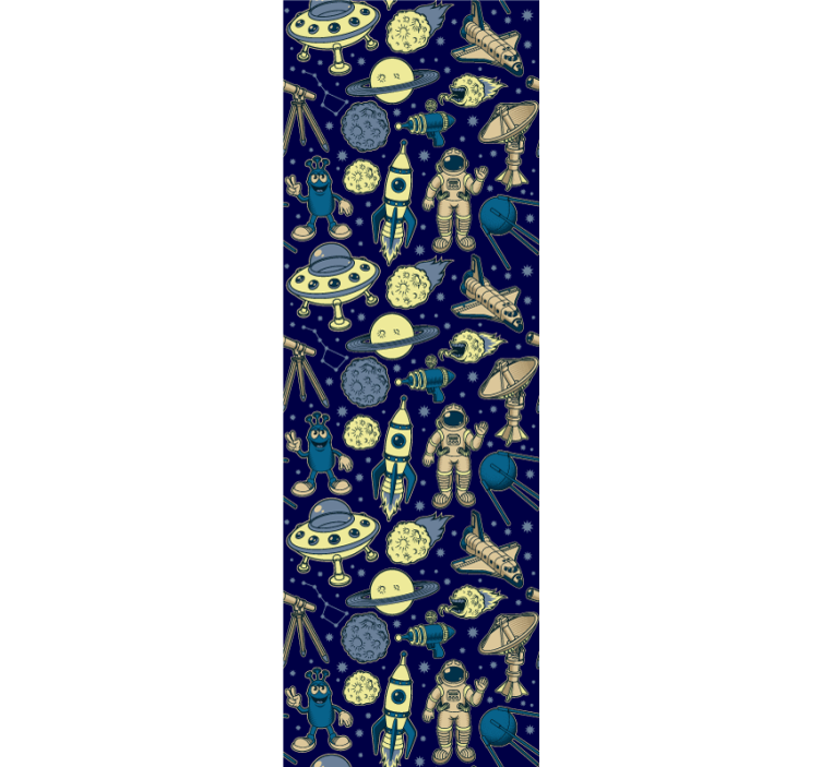 Blind children exploring planets astronauts rocket ship - TenStickers