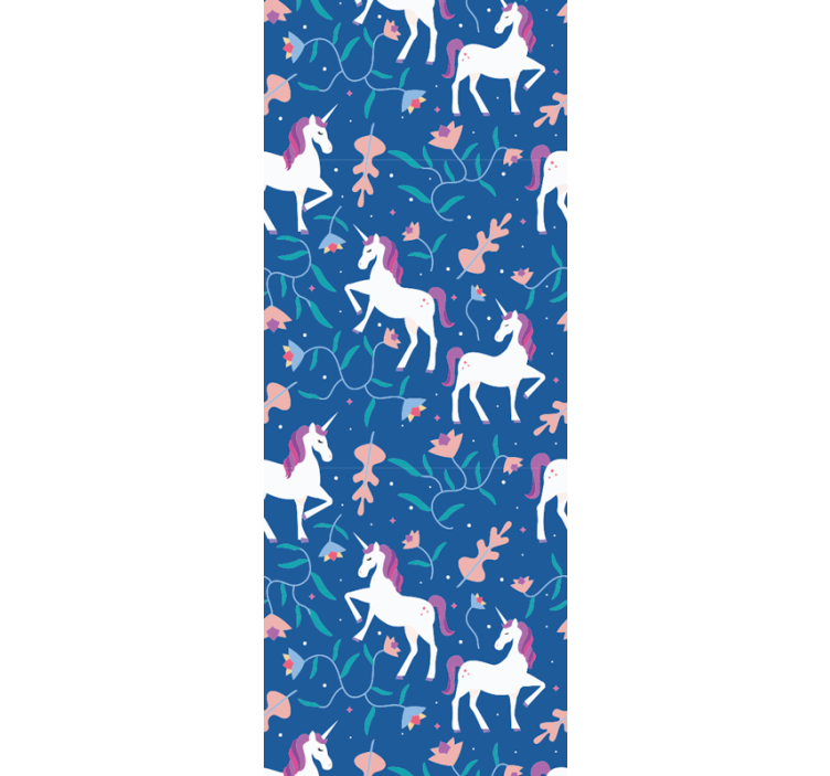 Blind children unicorn pattern with feathers - TenStickers