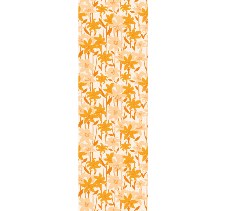 Blind children small cute orange flowers - TenStickers