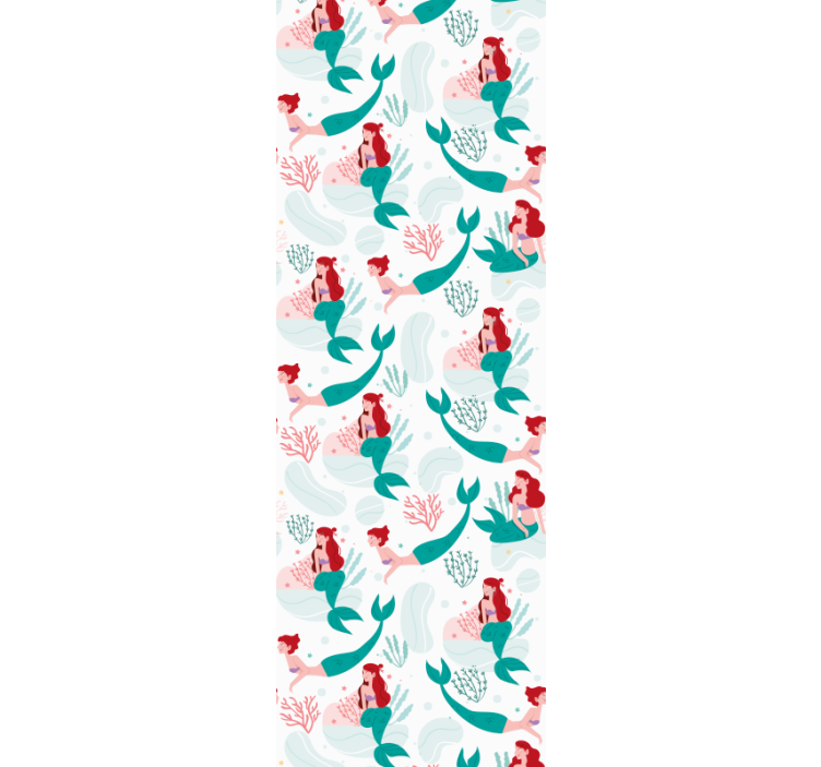 Blind children mermaid with red hair smiling arms out - TenStickers