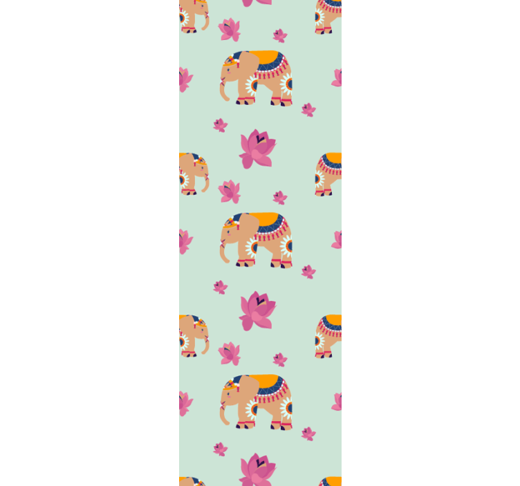 Blind children indian peach elephants - TenStickers