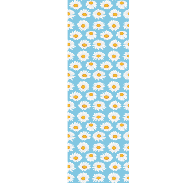 Blind children daisy pattern on light blue background - TenStickers