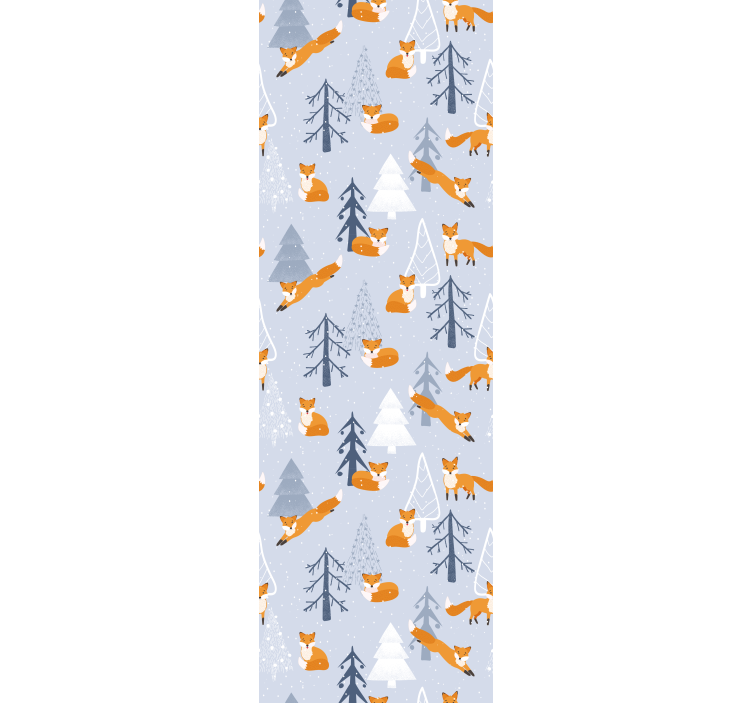 Blind children cute fox winter forest pattern - TenStickers