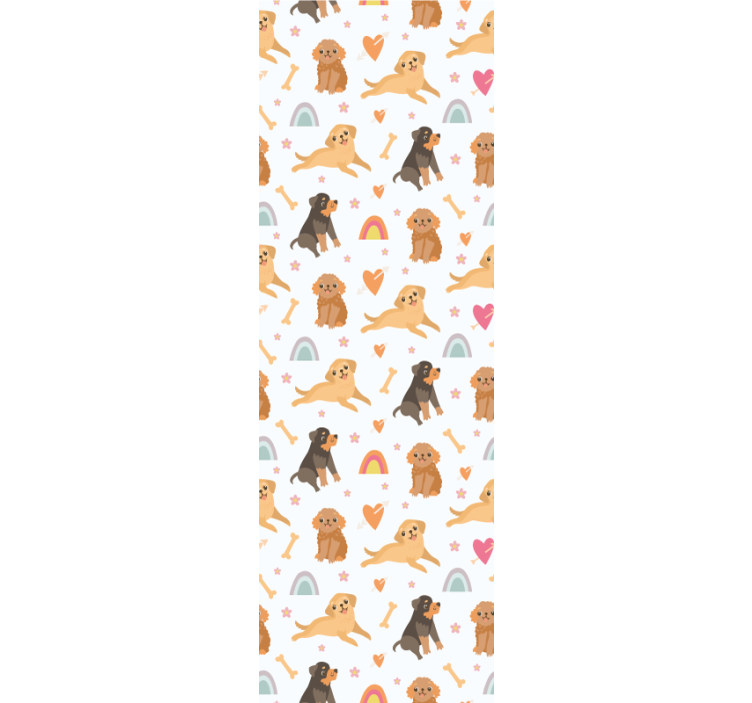 Blind children cute dog and rainbow pattern - TenStickers
