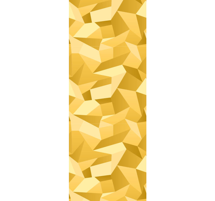 Blind office 3d gold geometric shapes - TenStickers