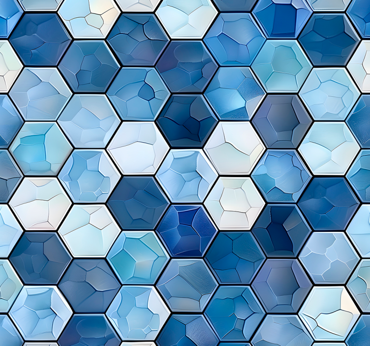 Blind office blue tiles effect - TenStickers