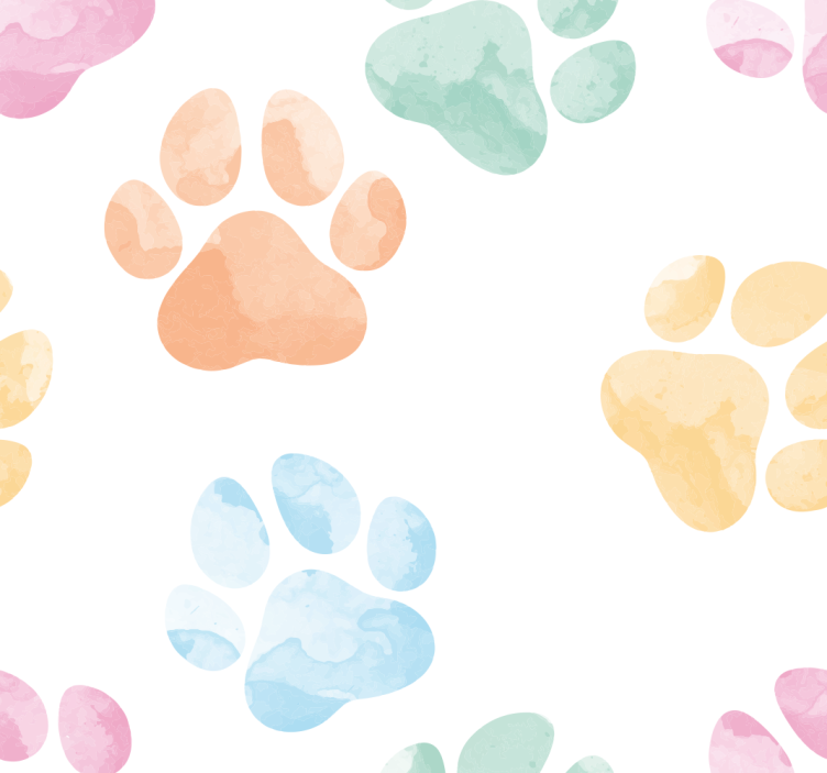 Blind office pastel pet paws - TenStickers