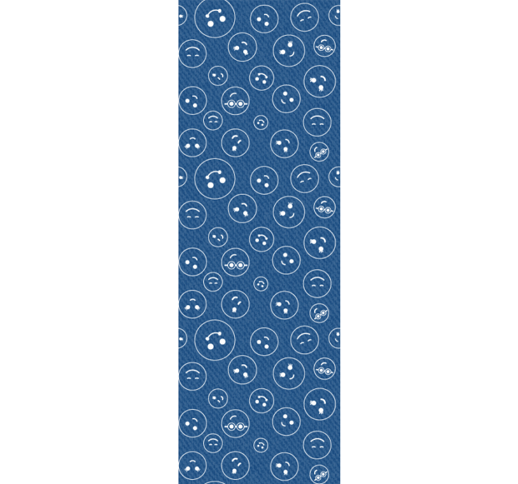 Blind teens navy blue smiley faces - TenStickers