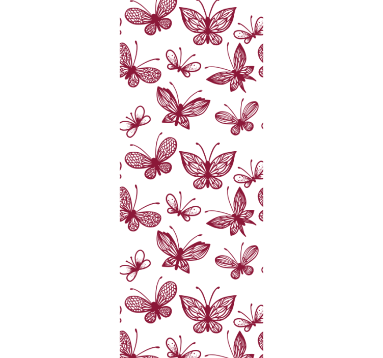 Blind teens elegant red butterfly design - TenStickers