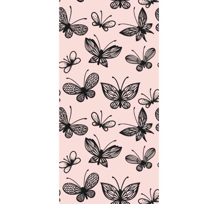 Blind teens black little butterfly design - TenStickers
