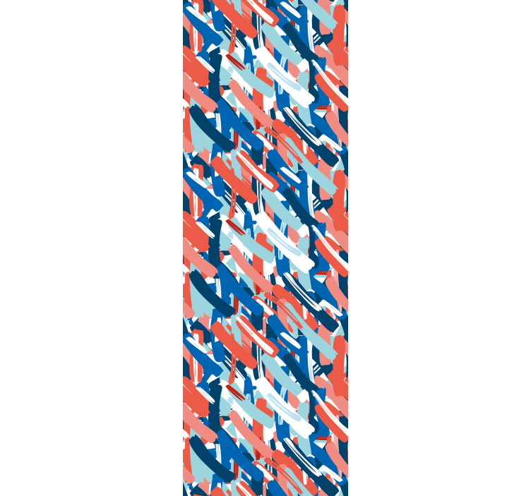 Blind teens in red blue and white brush strokes - TenStickers