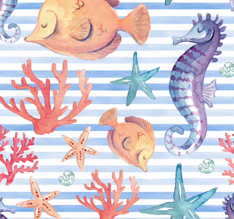Blind teens ocean creature tiles - TenStickers