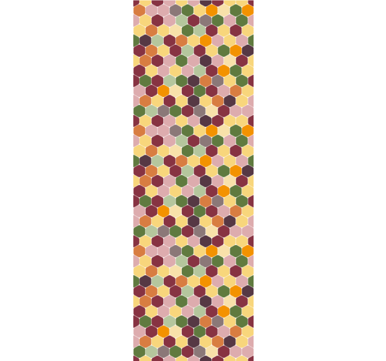 Modern blind colorful textured hexagons - TenStickers