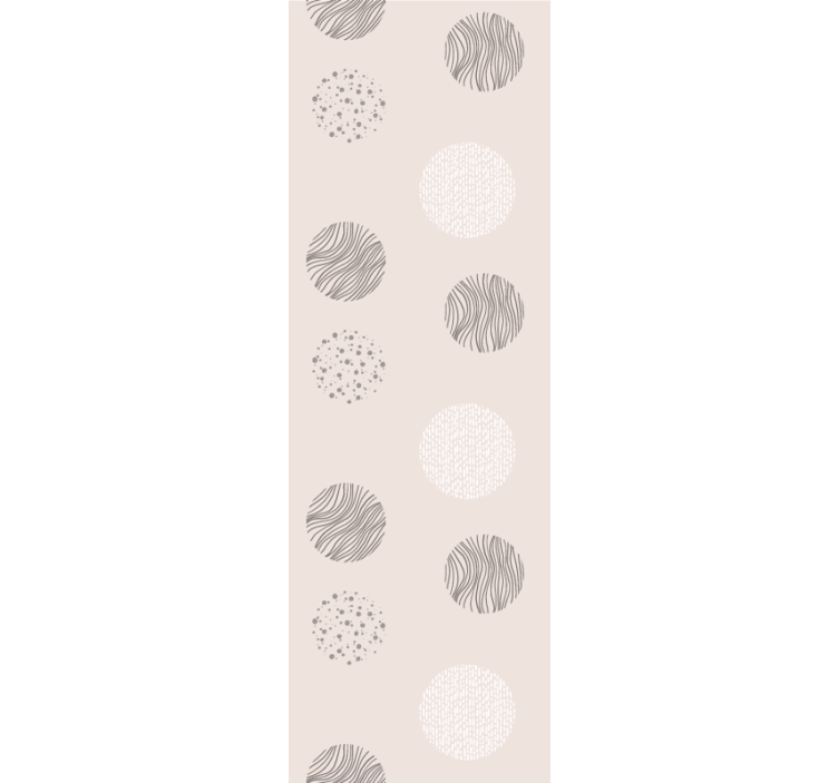 Modern blind with gray circles and textured lines - TenStickers