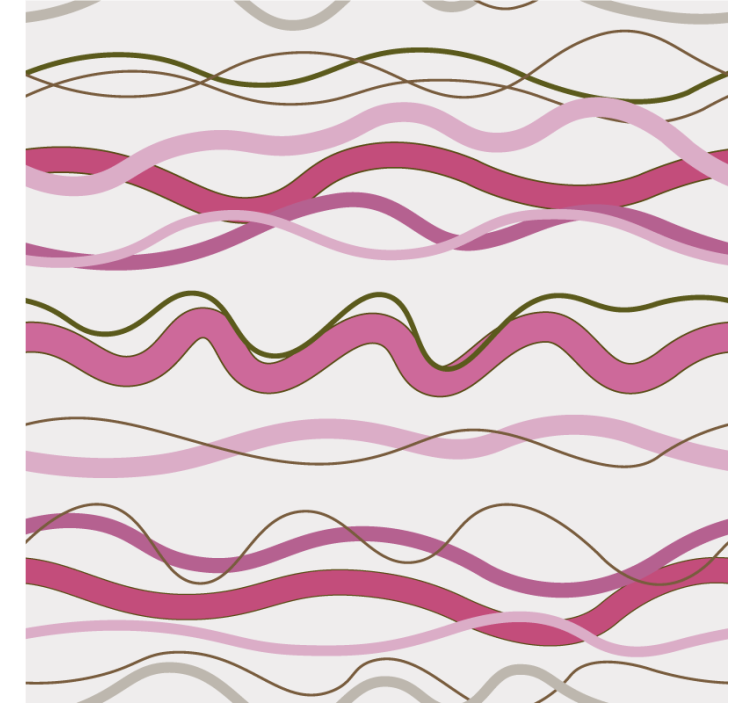 Blind pink pink wavy stripes - TenStickers