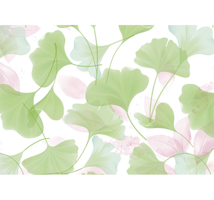 Blind kitchen glamour watercolor ginkgo leaves - TenStickers