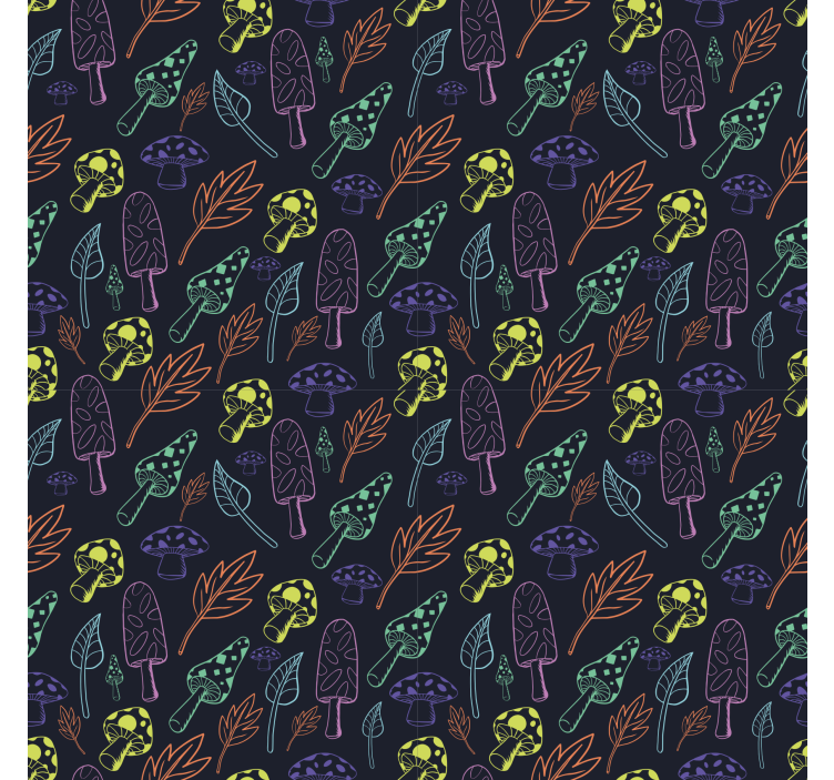 Blind kitchen colorful mushroom design - TenStickers