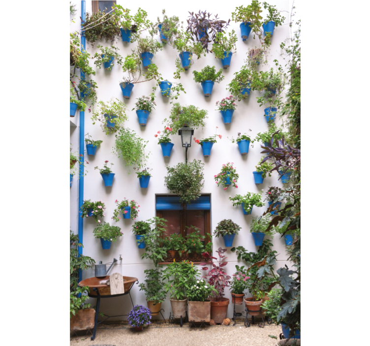 Living room blind andalusian patio style - TenStickers