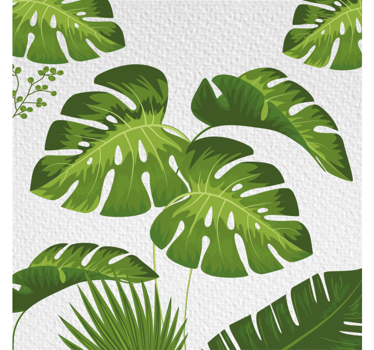 Living room blind monstera leaf design - TenStickers