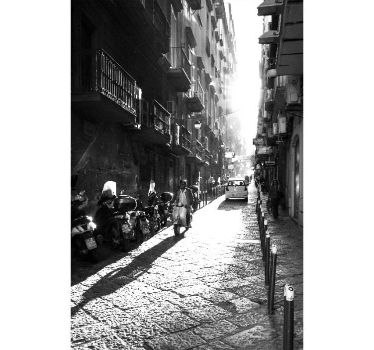 Living room blind naples vintage - TenStickers