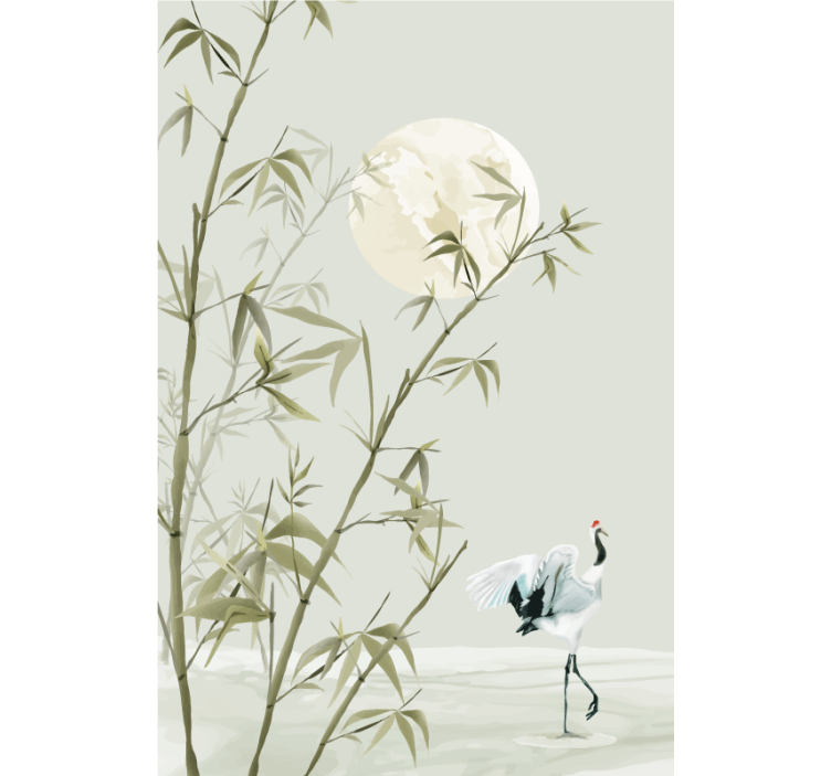 Living room blind bamboo artwork - TenStickers