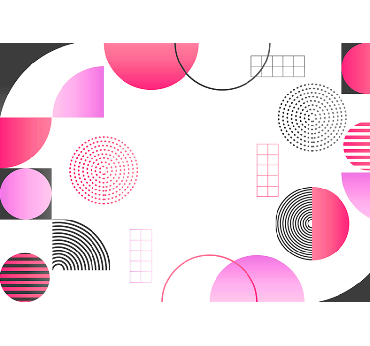 Living room blind circles of colors wall mural - TenStickers