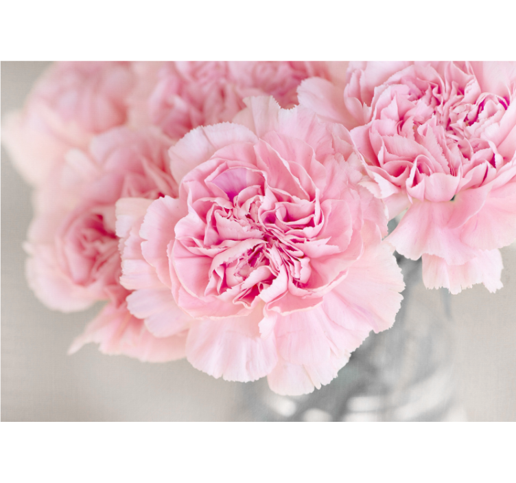 Living room blind with many pink cloves on grey - TenStickers