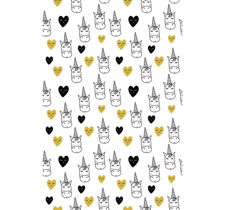 Unicorn Heart Pattern animals blind - TenStickers