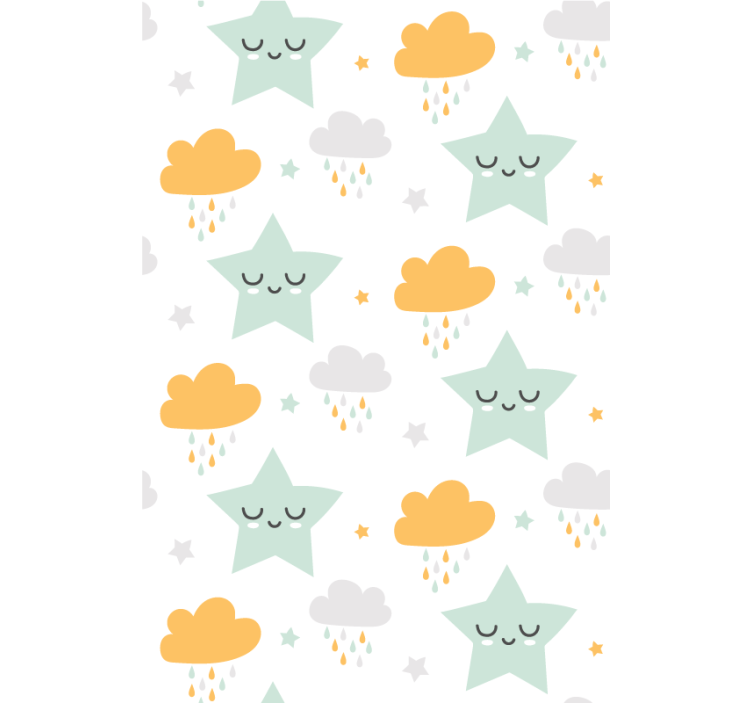 Sleepy Clouds Pattern nursery roller blind - TenStickers