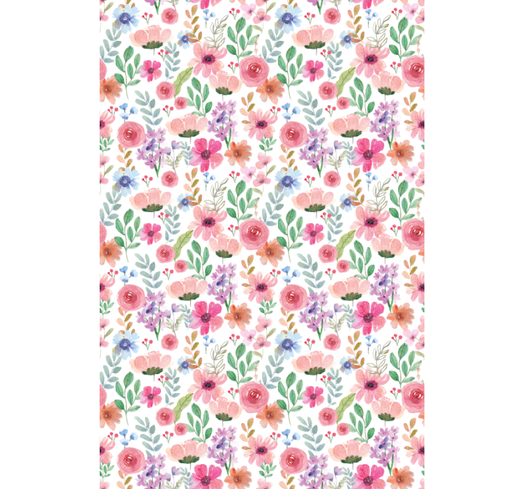 Floral Pattern Elegance blind flowers and plants - TenStickers
