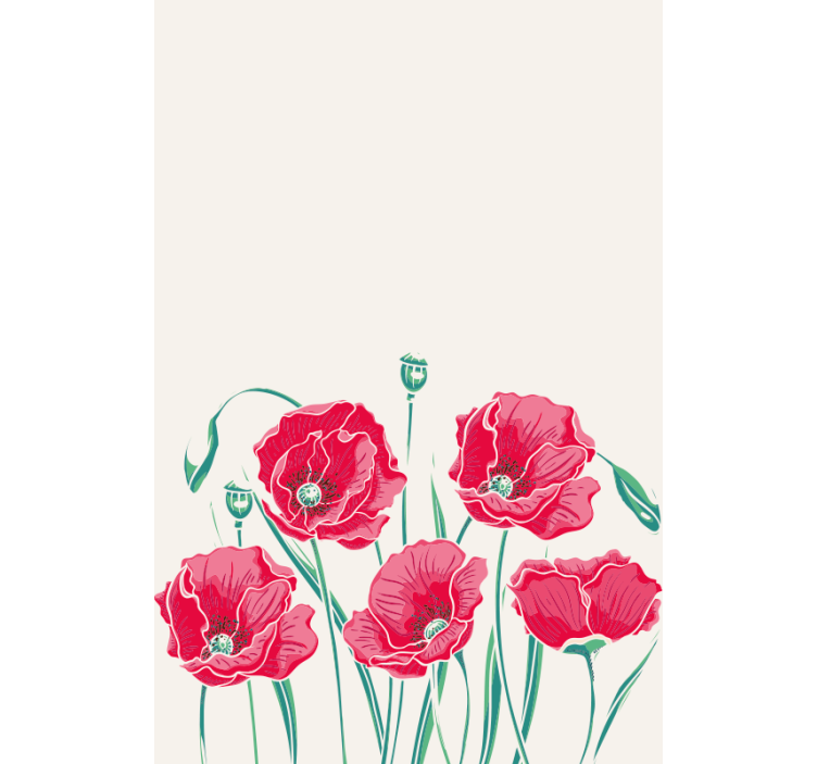 Poppy Flower Elegance blind flowers and plants - TenStickers