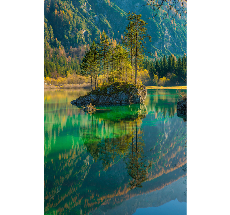 Tranquil Lake Isle zen blind - TenStickers