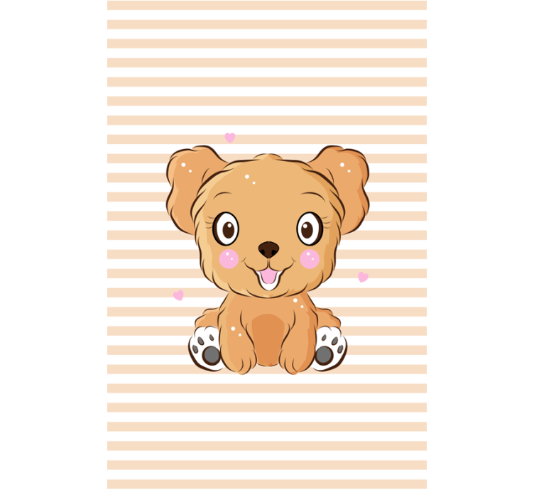 Cute Puppy Illustration animals blind - TenStickers
