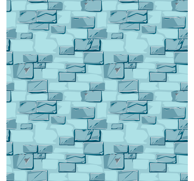 Blue Stone Bricks pattern roller blind - TenStickers