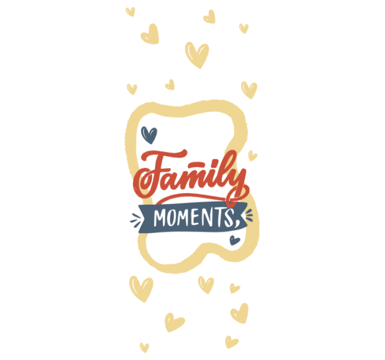 Cherish Precious Family Moments text blind - TenStickers