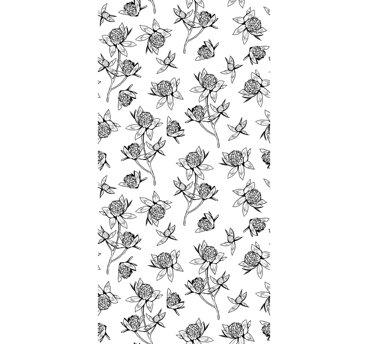 Botanical Motif Creation blind flowers and plants - TenStickers