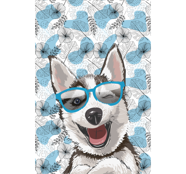 Smiling Dog with Glasses animals blind - TenStickers