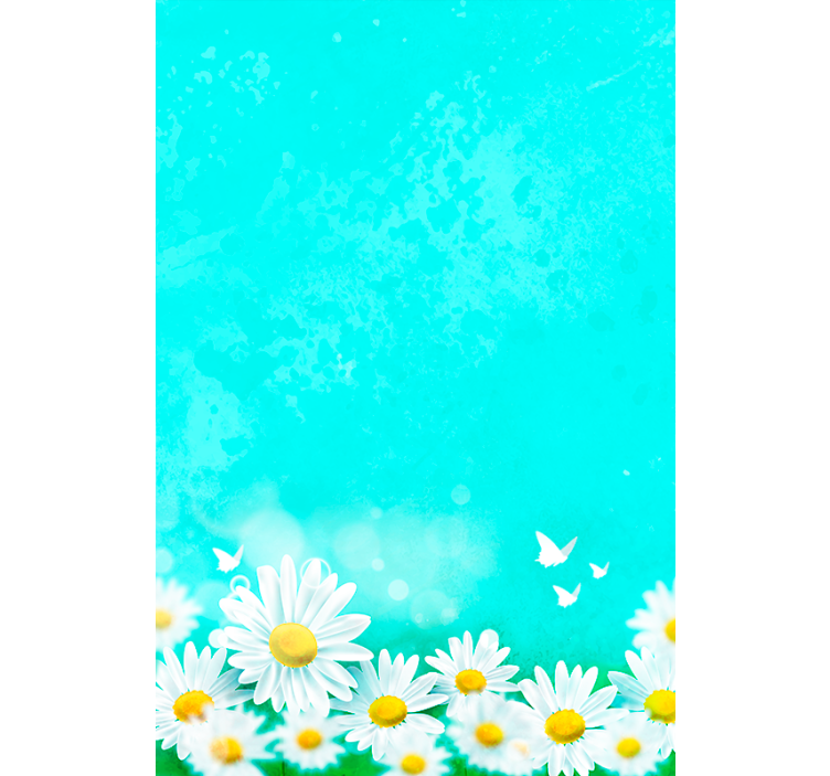 Daisies with Butterflies blind flowers and plants - TenStickers