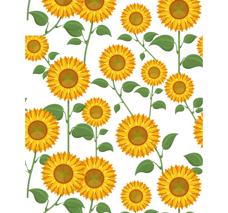 Sunflower Botanical Motif blind flowers and plants - TenStickers